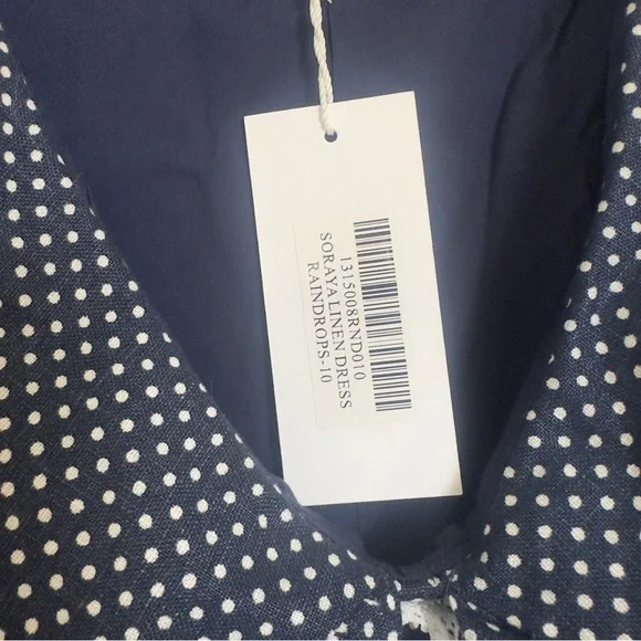 Reformation soraya polka dot sleeveless linen dress - Picture 6 of 10